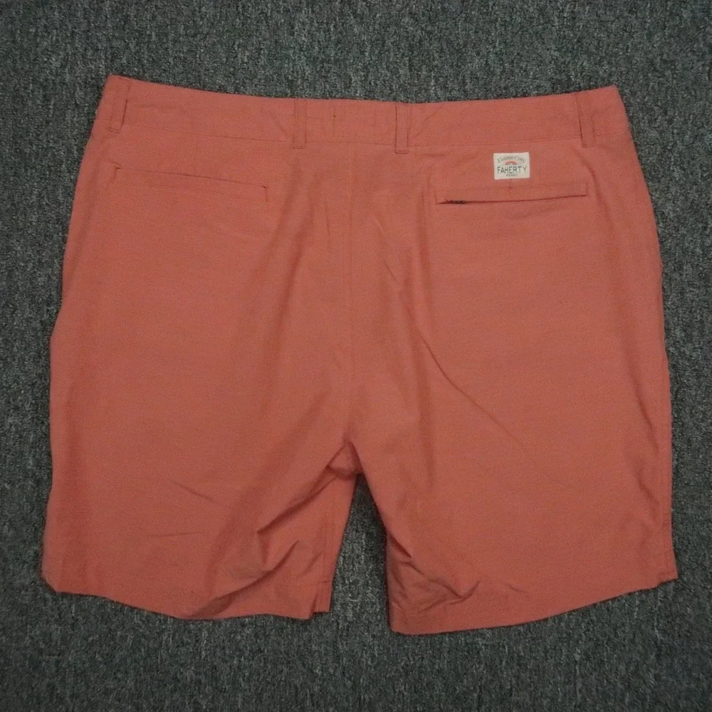 Faherty Shorts Mens 38 Orange Red‎ All Day Chino Stretch Zip Pocket Lightweight